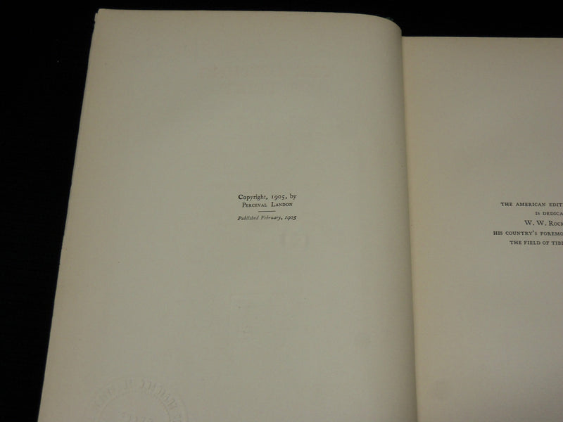 1905 THE OPENING OF TIBET HARDCOVER BOOK BY PERCEVAL LANDON - KD 7340