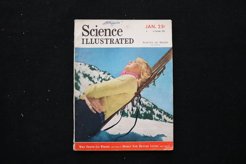 1947 JAN SCIENCE ILLUSTRATED MAGAZINE - THE SCIENCE OF SKIING COVER - SP 4201K