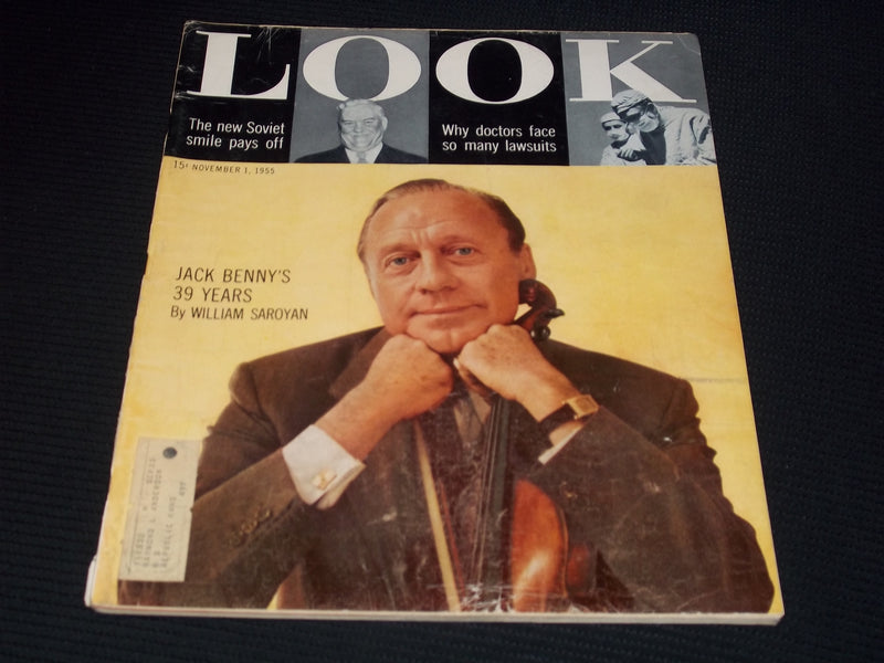1955 NOVEMBER 1 LOOK MAGAZINE - JACK BENNY FRONT COVER - E 20512