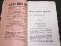 1871-1873 THE OLD DOMINION LITERATURE SCIENCE & ART MAGAZINE LOT OF 8 - WR 139