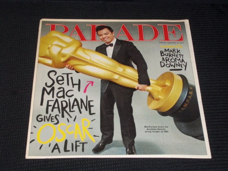 2013 FEBRUARY 24 BOSTON SUNDAY GLOBE PARADE MAGAZINE - SETH MACFARLANE - E 4868