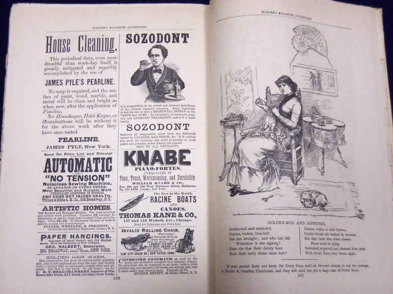 1884 HARPER'S MONTHLY MAGAZINE LOT 12 COMPLETE YEAR - HOWARD PYLE - ADS - WR 250