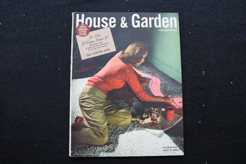 1943 OCTOBER HOUSE & GARDEN MAGAZINE - FALL PLANTING GUIDE COVER - E 10100