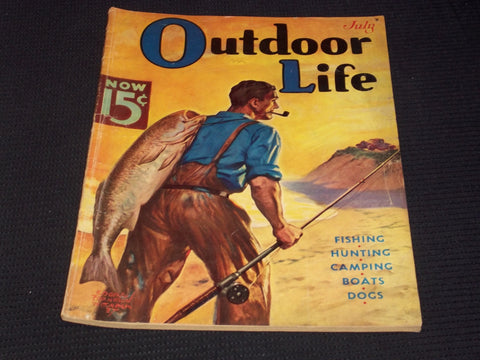 1937 JULY OUTDOOR LIFE MAGAZINE - FISHING HUNTING CAMPING COVER - E 5680