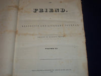 1846-1847 THE FRIEND RELIGIOUS & LITERARY JOURNAL BOUND VOLUME NO. 20 - KD 2682