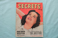 1950 FEBRUARY SECRETS MAGAZINE - HONEYMOON DECEPTION COVER - E 26720