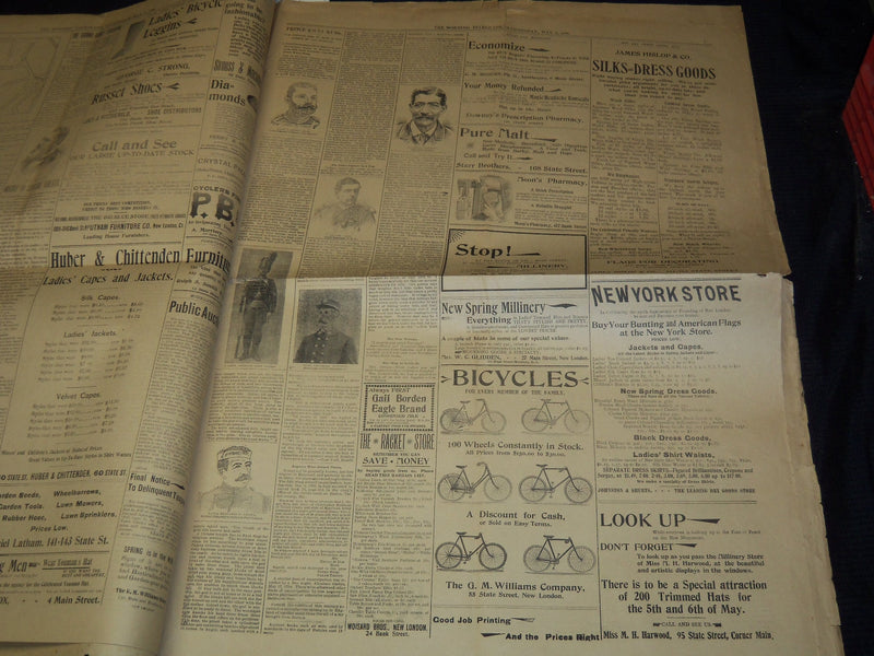 1896 MAY 6 MORNING TELEGRAPH NEWSPAPER - 250TH ANNIVERSARY - NP 2152F