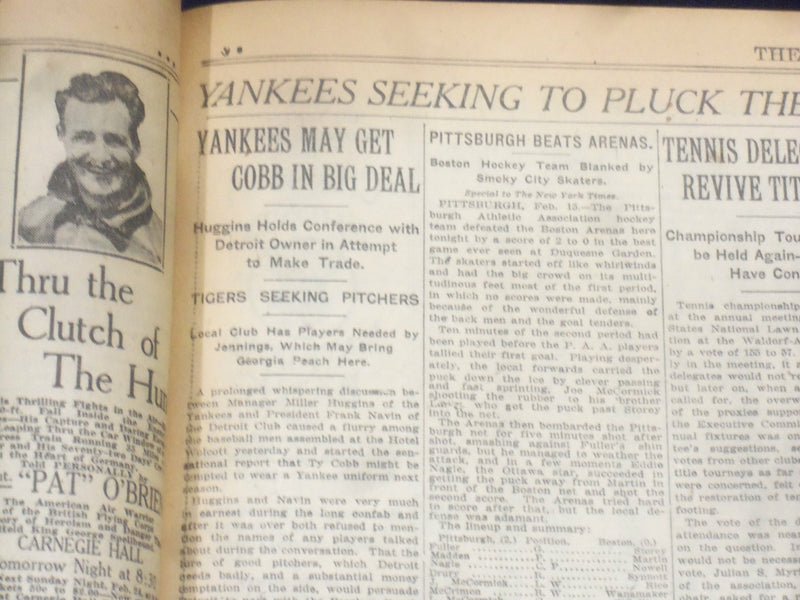 1918 FEBRUARY 16 NEW YORK TIMES - GERMAN RAIDERS SINK EIGHT BOATS - NT 8246