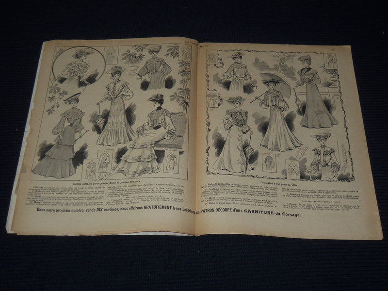 1904 LA VRAIE MODE FRENCH FASHION MAGAZINE LOT OF 22 ISSUES - O 3442F