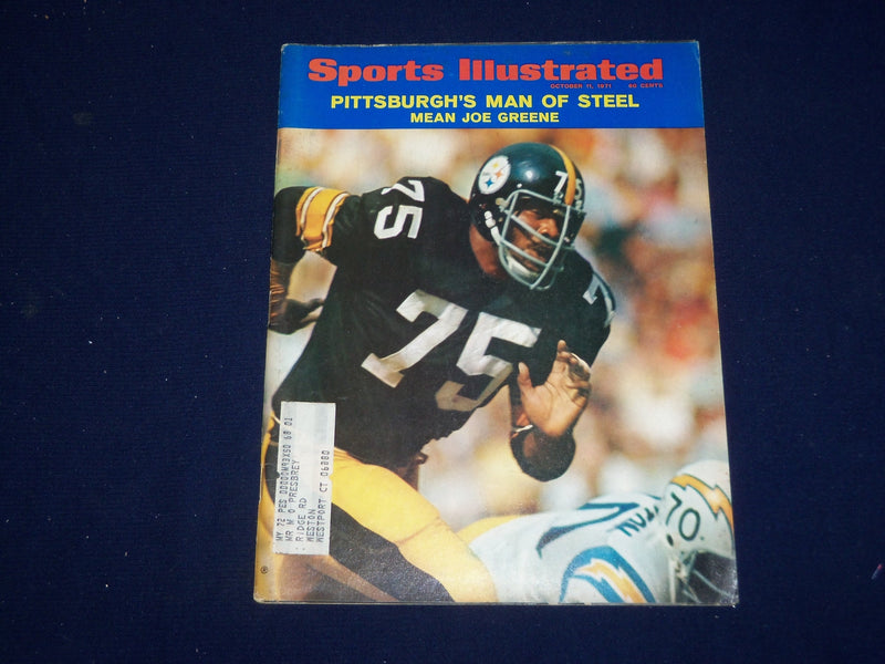 1971 OCTOBER 11 SPORTS ILLUSTRATED MAGAZINE - MEAN JOE GREENE COVER - SP 9647