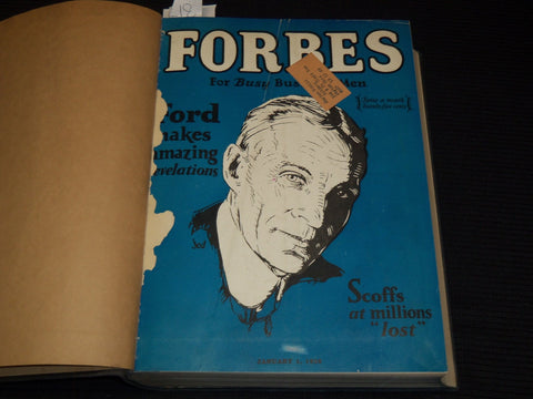 1928 JANUARY 1-JUNE 15 FORBES MAGAZINE BOUND VOLUME - NICE ADS - R 10H