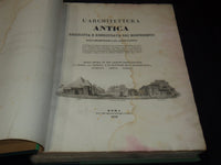 1839 L'ARCHITETTURE ANTICA VOLUME BY LUIGI CANINA - EGYPT ARCHITECTURE - Z 275
