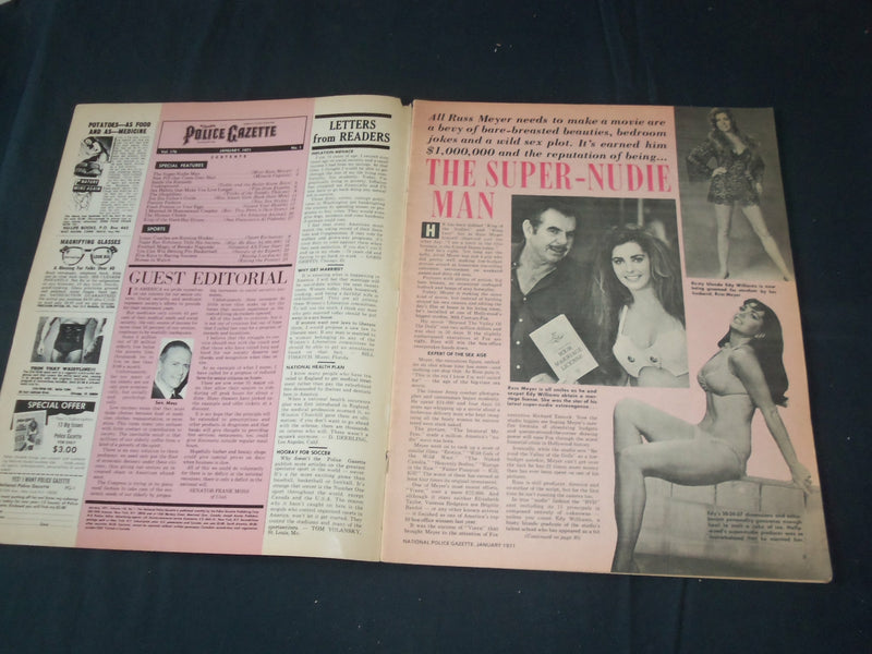 1971 JAN THE NATIONAL POLICE GAZETTE MAGAZINE-INSIDE KENNEDY UNDERGROUND- B 5774