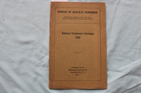 1916-1917 BUREAU OF RAILWAY ECONOMICS REPORTS - LOT OF 2 - SOFTCOVER - K 3258