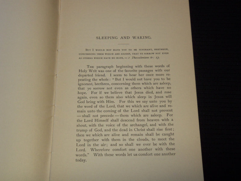 1888 MRS. ELIZA HILL ANDERSON FUNERAL ADDRESS - J 7543