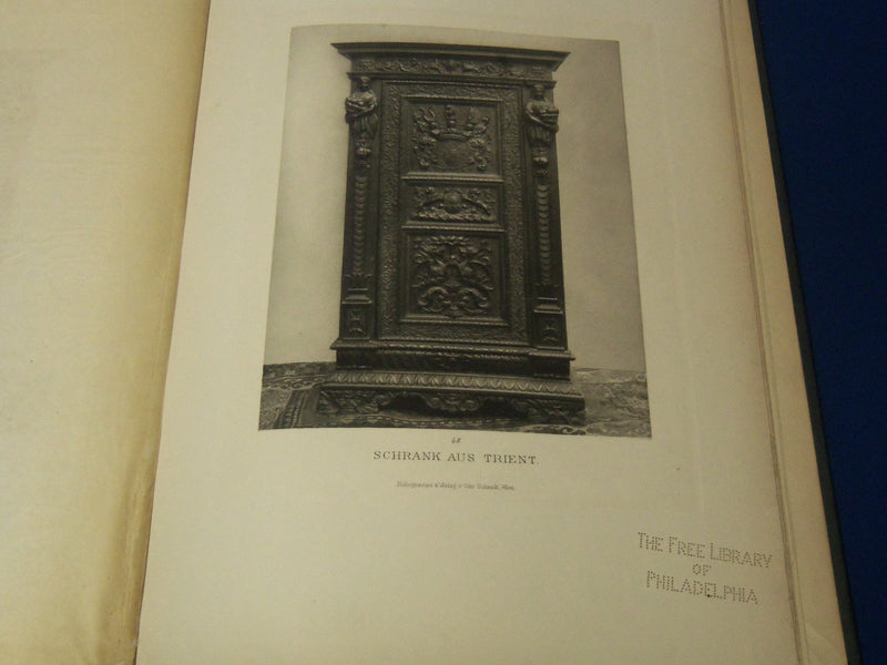 1896 ALTE ORIGINAL - MOEBEL VOLUME BY OTTO SCHMIDT - FURNITURE - PLATES - Z 198