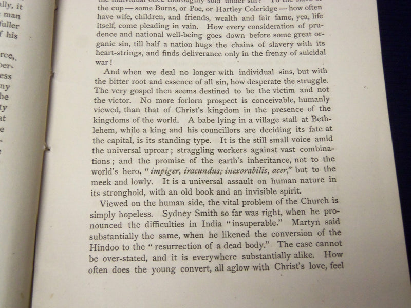 1872 REV. DR. BARTLETT'S SERMON FOR FOREIGN MISSIONS BOOK - J 4411