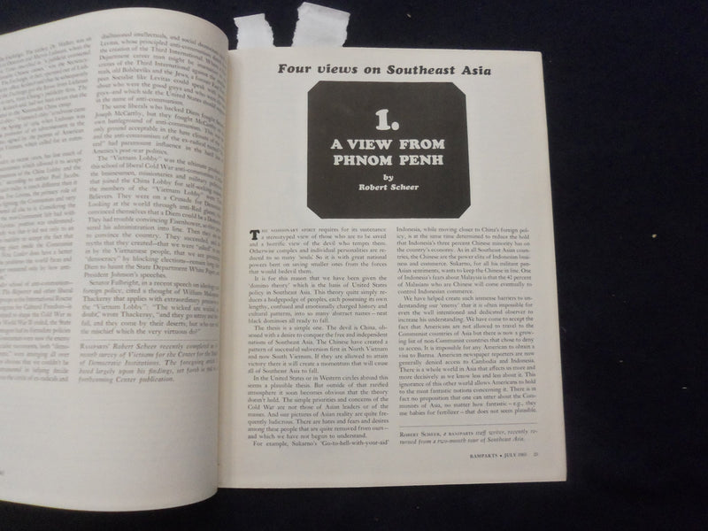 1965 JULY RAMPARTS MAGAZINE - THE VIETNAM LOBBY - SP 5540G