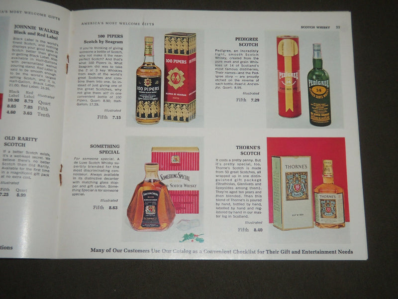 1967 SUSSEX COUNTY LIQUOR COMAPNY CATALOGUE - NEWTON NEW JERSEY - J 2463