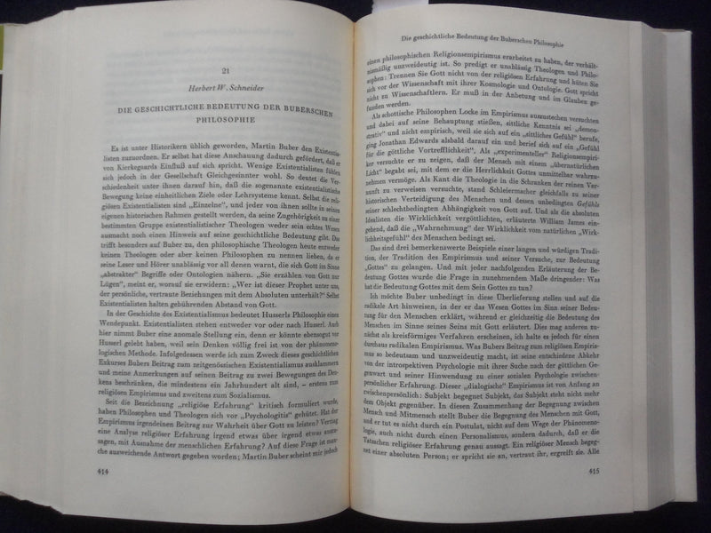 1963 MARTIN BUBER HARDCOVER BOOK-PAUL SCHILPP/MAURICE FRIEDMAN- GERMAN - KD 9001