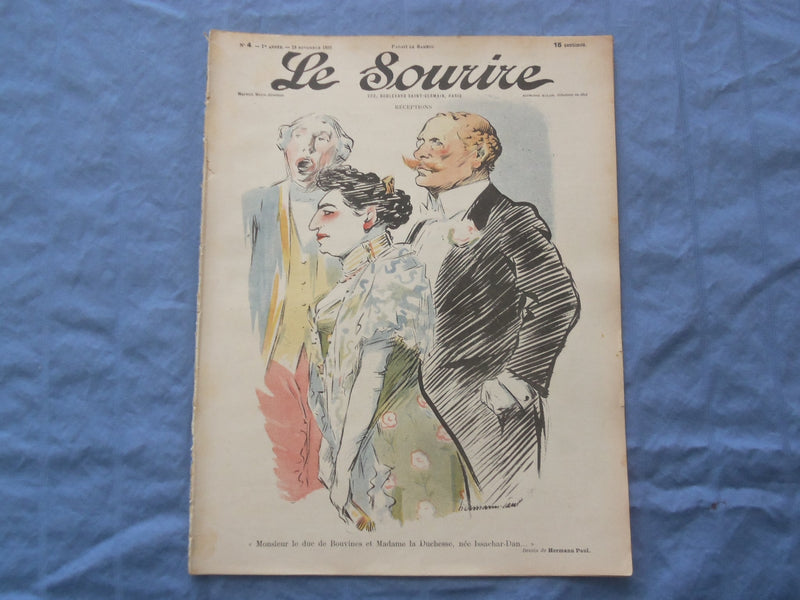 1899 NOV 18 LE SOURIRE MAGAZINE - ILLUSTRATED COMEDY - FRENCH TEXT - SP 4864A