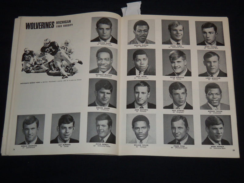 1970 ROSE BOWL PROGRAM - MICHIGAN VS. SOUTHERN CALIFORNIA - TICKET STUB - J 8696