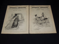 1896 JOURNAL AMUSANT ILLUSTRE FRENCH MAGAZINE LOT OF 26 - FASHION ILLUS- O 3197E