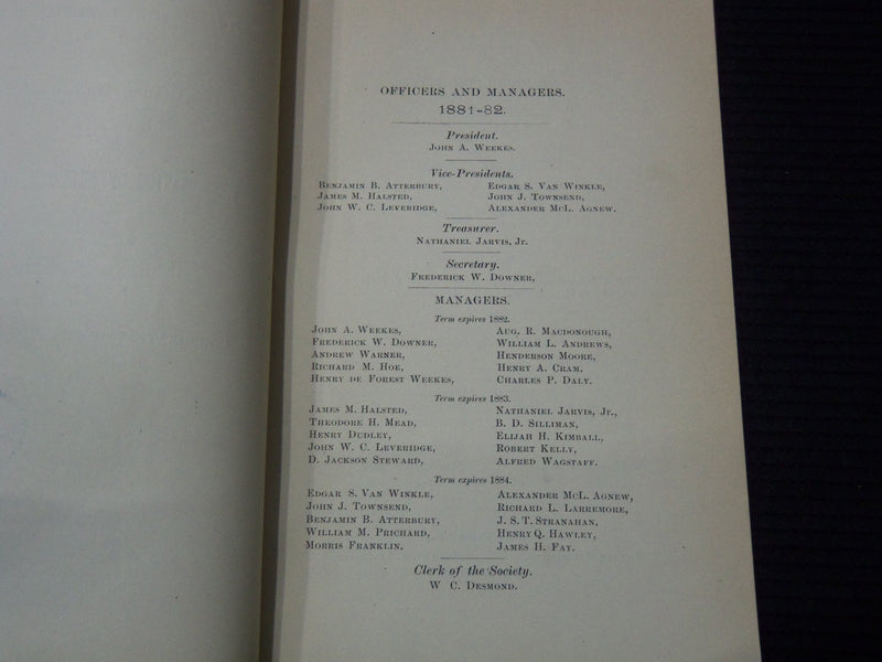 1881 NEW YORK REFORMATION OF JUVENILE DELINQUENTS 57TH ANNUAL REPORT - K 3101