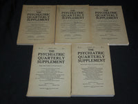 1938-1941 THE PSYCHIATRIC QUARTERLY SUPPLEMENT MAGAZINE LOT OF 5 - WR 505C