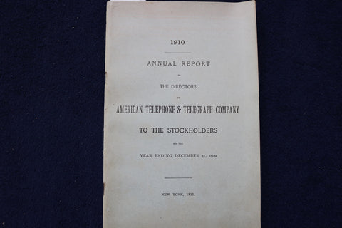 1910 AMERICAN TELEPHONE & TELEGRAPH COMPANY ANNUAL REPORT - K 1477