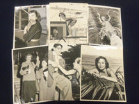 1947-1950 BARBARA JENSEN OLYMPIC SWIMMER WIRE PHOTOS LOT OF 10 - STAMPED- J 1795
