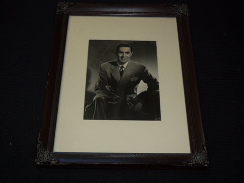 TYRONE POWER AUTOGRAPHED FRAMED PHOTO - 14x18 - #24A