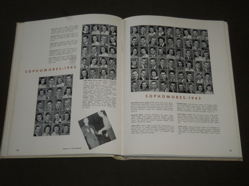 1943 THE RECENSIO MIAMI UNIVERSITY YEARBOOK - OXFORD OHIO - PHOTOS - YB 1069