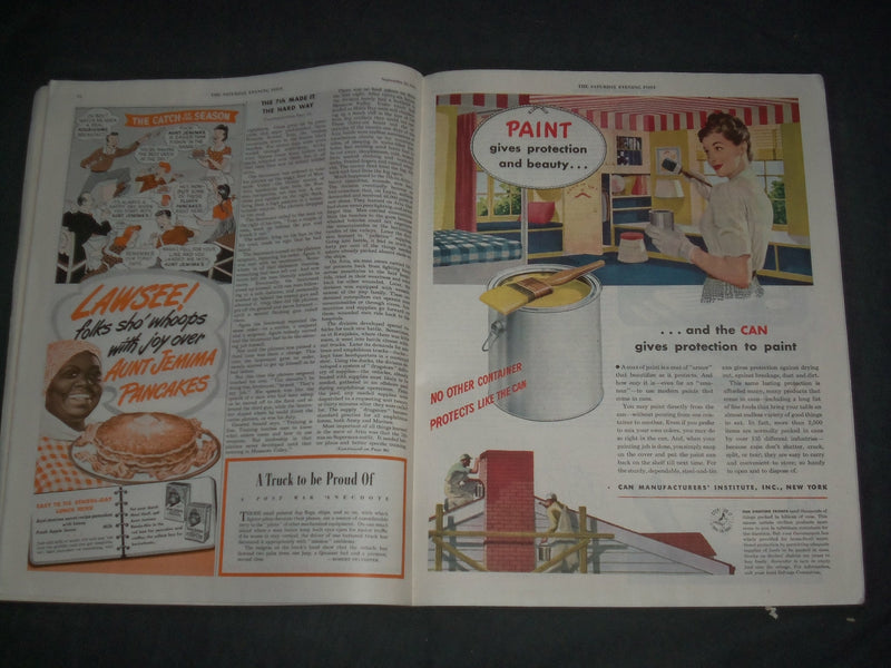 1945 SEPTEMBER 22 THE SATURDAY EVENING POST MAGAZINE-ILLUSTRATED COVER- SP 2476X