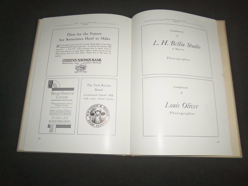 1933 THE TECH REVIEW CENTRAL HIGH SCHOOL YEARBOOK - PROVIDENCE, RI - YB 2545