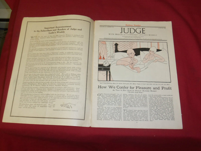 1922 JUNE 24 JUDGE MAGAZINE - MARY HAD A LITTLE LAMB - ILLUSTRATIONS - B 6112