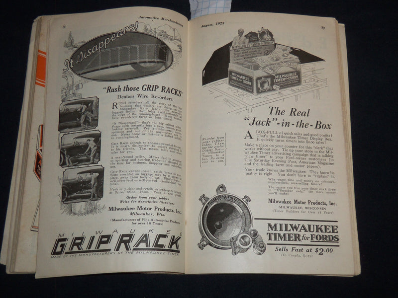 1923 AUGUST AUTOMOTIVE MERCHANDISING MAGAZINE - SALES & SERVICE - J 8599