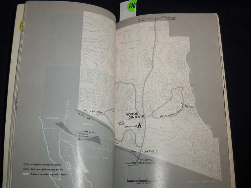 1964 ORGAN PIPE CACTUS NATIONAL MONUMENT BOOK - ARIZONA - J 8978