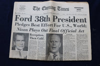 1974 AUGUST 6-11 HUNTERDON COUNTY NEWSPAPER - RICHARD NIXON - LOT OF 4- NP 8859