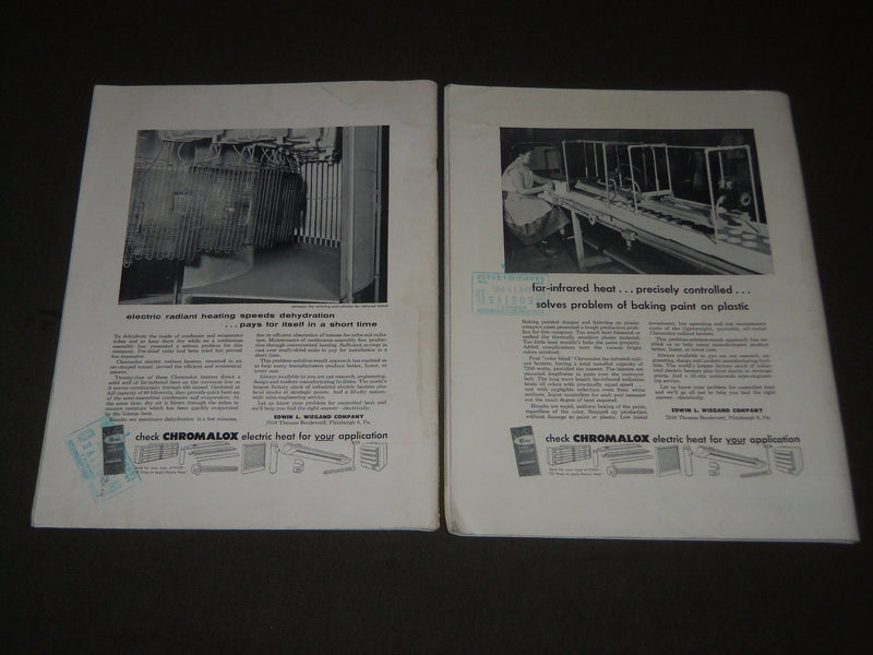 1955 MAR & APR ELECTRIFIED INDUSTRY MAGAZINE LOT OF 2 ISSUES- GREAT ADS - J 2778