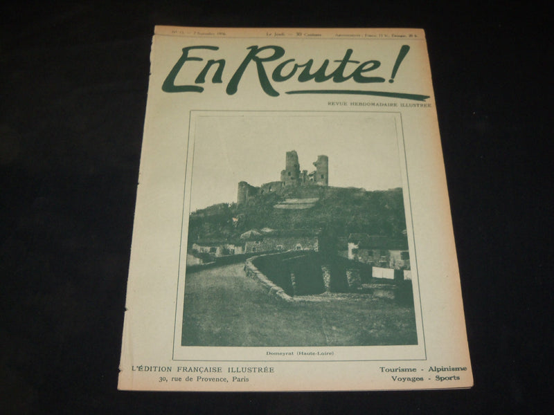1916 SEPT 7 EN ROUTE! REVUE HEBDOMADAIRE ILLUSTREE FRENCH MAGAZINE - ST 531O