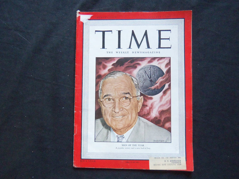 1949 JANUARY 3 TIME MAGAZINE - HARRY S. TRUMAN, MAN OF THE YEAR - T 1156
