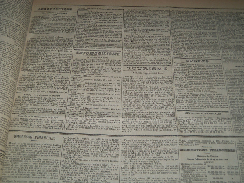 1926 JULY-SEPTEMBER LE TEMPS FRENCH NEWSPAPER BOUND VOLUME - VB 16