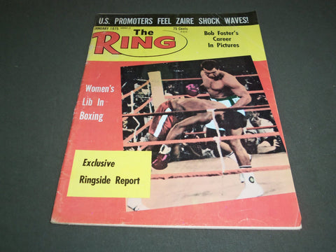 1975 JANUARY THE RING MAGAZINE - MUHAMMAD ALI AND GEORGE FOREMAN - SP 5326
