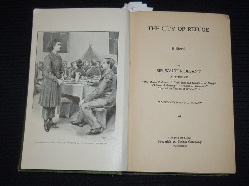 1896 THE CITY OF REFUGE A NOVEL BOOK BY SIR WALTER BESANT - KD 9428