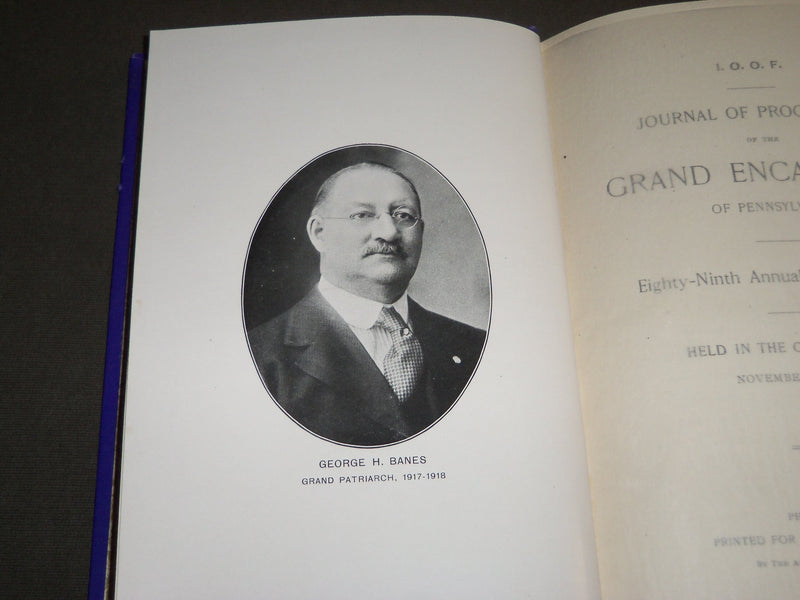 1914-1918 I. O. O. F. GRAND ENCAMPMENT OF PENNSYLVANIA BOOK LOT OF 3 - KD 4930