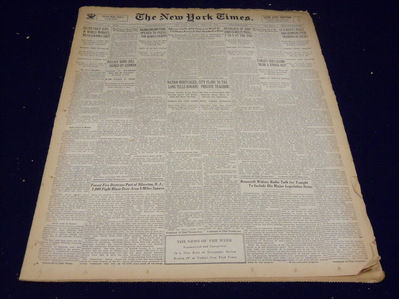 1935 APRIL 28 NEW YORK TIMES - SCHULTZ TRIAL ENDS DEADLOCKED - NT 3800