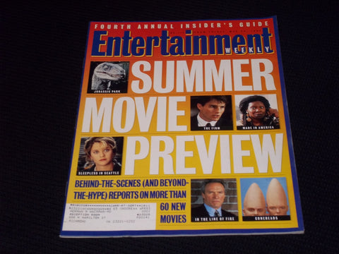 1993 MAY 28 ENTERTAINMENT WEEKLY MAGAZINE - SUMMER MOVIE PREVIEW COVER - E 12334