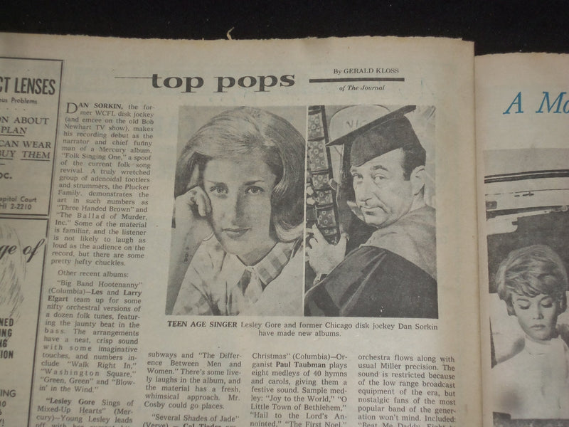 1963 DEC 8 MILWAUKEE JOURNAL TV SCREEN SECTION - JOEY BISHOP COVER - NP 8062