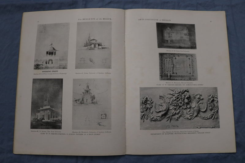 1928 APR THE BULLETIN OF THE BEAUX-ARTS INSTITUTE OF DESIGN MAGAZINE - ST 5507W